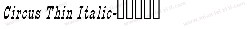 Circus Thin Italic字体转换